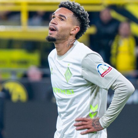 Werder-Zweifel? Njinmah: „Im Training gehen solche Bälle rein“