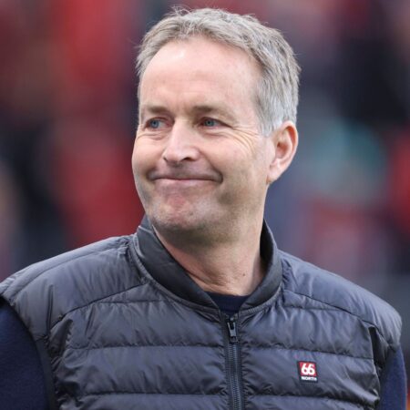 Hjulmand lächelt Druck und Probleme weg